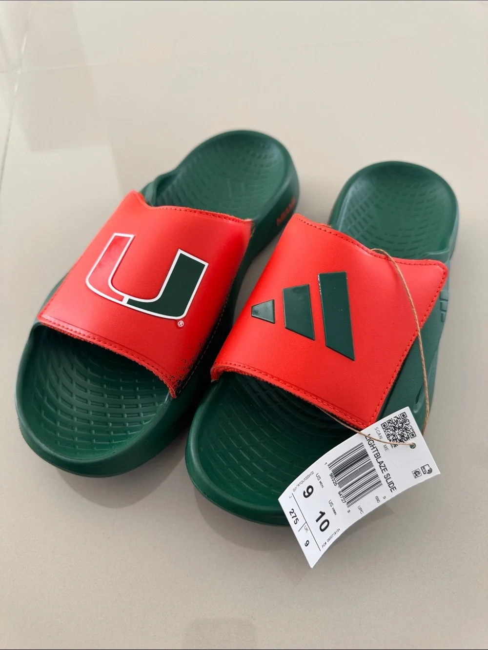 Adidas UMiami Logo Slide Sandals